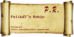 Pelikán Robin névjegykártya
